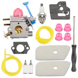 Wellsking 128CD Carburetor Compatible with 125C 125L 125E 125LDX 128LD 128L 128LDX 124C 124L 128C String Trimmer Brush Cutter Rep C1Q-W38 545081850 + Tune Up Kits