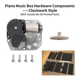 Clockwork Piano Music Box - 3D Printer DIY Craetive Model Components: FYSETC Unique Piano Hardware Kit Mechanism Standard Parts Bottom Winding Kit 3D Printing Accessories for P1 X1 A1 MINI