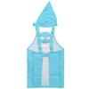 Kids Apron, M, Hello Penguin, Blue, BL with Triangle Strap,
