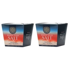 Murray River Gourmet 2 Pack - Pink Salt Flakes Chefs Box. pure natural low sodium Chef finishing 100% Australian not Himalayan flaky sea rich in minerals and enzymes. 8.75 oz Box
