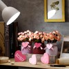 Jexine 12 Pcs Valentine's Day Decorations Pink Flower Mason Jar