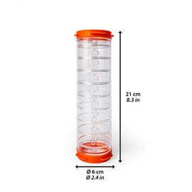 Ferplast Hamster Cage Play Tube | 8-Inch Straight Tunnel, 8L x 2.4 Diameter - Inches
