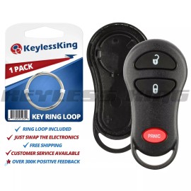 KeylessKing* Remote Key Fob Shell Case for 1999 2000 2001 2002 2003 2004 Jeep Grand Cherokee