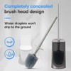 Toilet Brush and Holder，Stainless Steel Long Handle and Marble Toilet