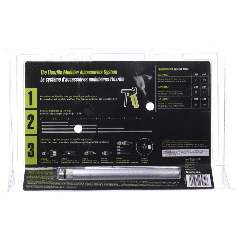 Flexzilla X1 Blow Gun Kit, 10-Piece, ZillaGreen - AG1500FZKIT