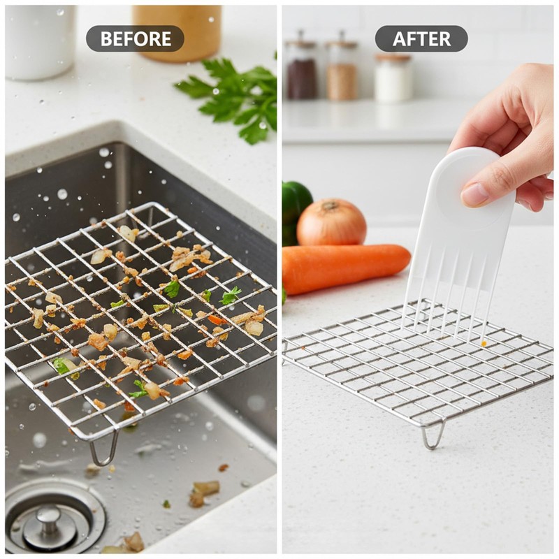 4 PCS Vegetable Chopper Cleaning Tools, Plastic Kitchen Cleaning Comb