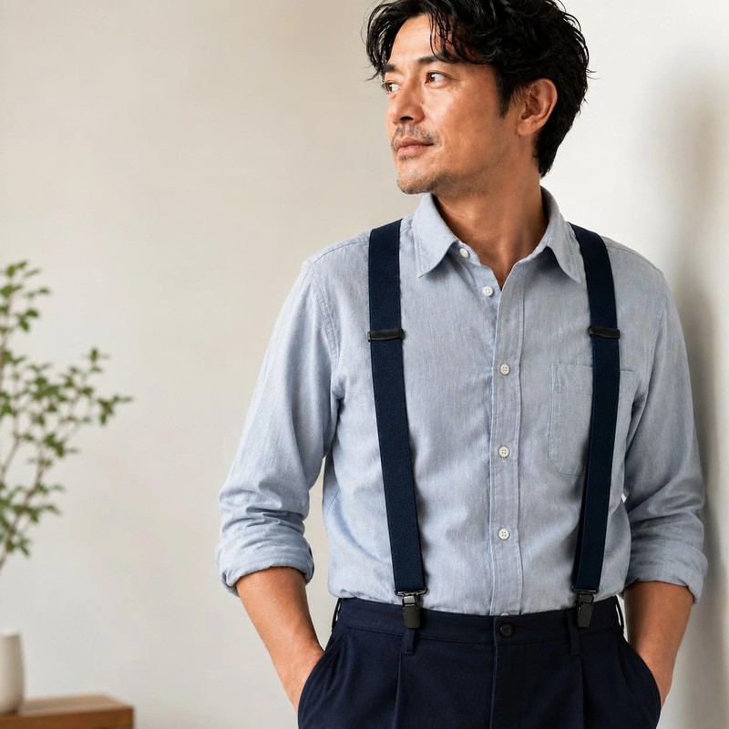 KASAJIMA Suspenders - 30 mm Wide - Made in Japan