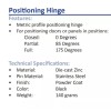 Framing Tech 30 Series Black Powder Coat Positioning Clad Hinge,