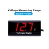 BlyilyB 1-Pack DC 12 Volt Meter Gauge Red Digital Voltage