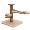 Wooden Hamster Platform Toy Hamster Playground Stand Rotating Ladder for