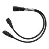 Single C14 to Dual 5 15R C13 Cord Short Power