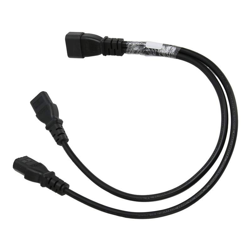 Single C14 to Dual 5 15R C13 Cord Short Power