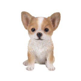 Uvia H16291 Sitting Chihuahua (Small), 4.6 x 3.1 x 4.8 inches (11.8 x 8 x 12.2 cm), Doll Figure, Figure, Animal, Garden, Decoration, Realistic, Cute, Dog, Dog