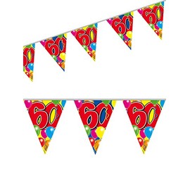 Bunting Balloons 60 Years 10 m