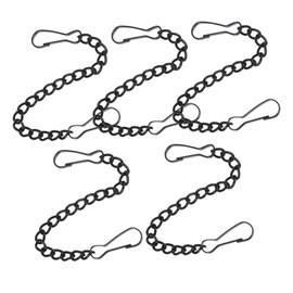 LIFKOME 6Pcs Heavy Duty Black Metal Hanging Chains for Door Signs and Fire Safety Indicators Versatile Picture Hanging Chains with Quick Setup and Durable Design