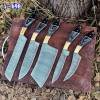 KNIVES SET Professional Handmade Damascus knives set Chef Knife Set