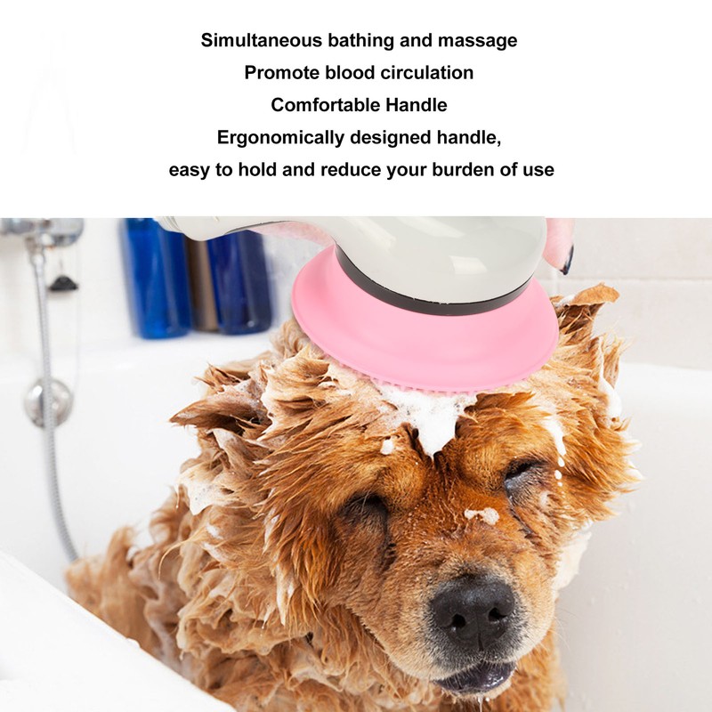 Pet Shower Head Brush with Switch Universal Soft Teeth Massage