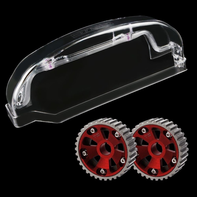 G-PLUS Clear Cam Gear Timing Belt Cover Compatible with Mitsubishi