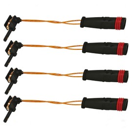 4-Pack Brake Sensor Brake Pad Wear Sensor Front and Rear, Brakes Pad Alarm Line for Mercedes-Benz W211 W220 E350 E500 C300 C350 CL500 CL600 CLK320 Accessories, OEM #2115401717 2205400617