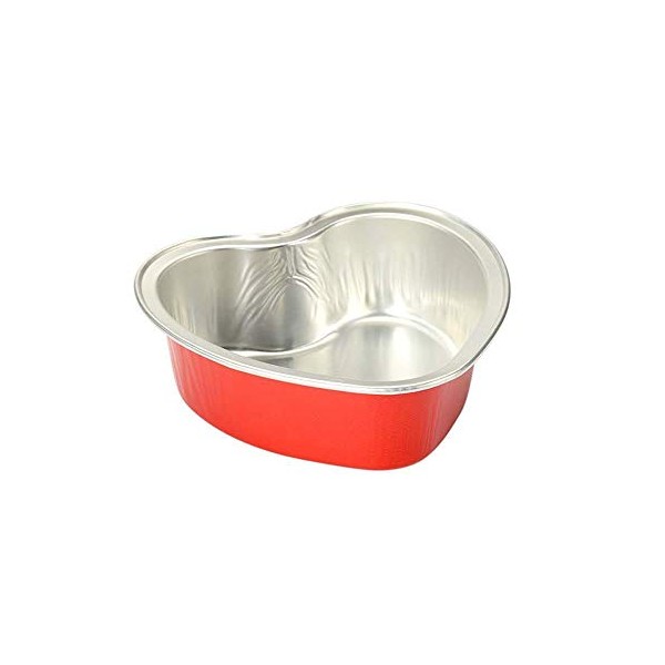 KitchenDance Colored Aluminum Mini 3.5 oz Heart Shaped Dessert Pans