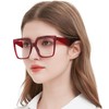 MARE AZZURO Oversized Reading Glasses Women Fashion Large Square Readers
