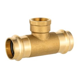 (Pack of 1) EFIELD 1" Press x 1" Press x 1" Female NPT Tee, Brass Press Fitting for Portable Water,(PRESS241)