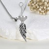 POPLYKE 925 Sterling Silver Wing Urn Necklace for Ashes Necklace