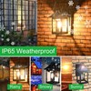 CYHKEE 2 Pack Solar Wall Lanterns Outdoor with 3 Modes,