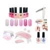 Rj Kit Gel Semipermanente+lampara Sun Led/uv+base+top+lima+acei