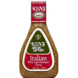 Ken's Steak House Italian Dressing with Aged Romano, 16 oz (Pack of 1)