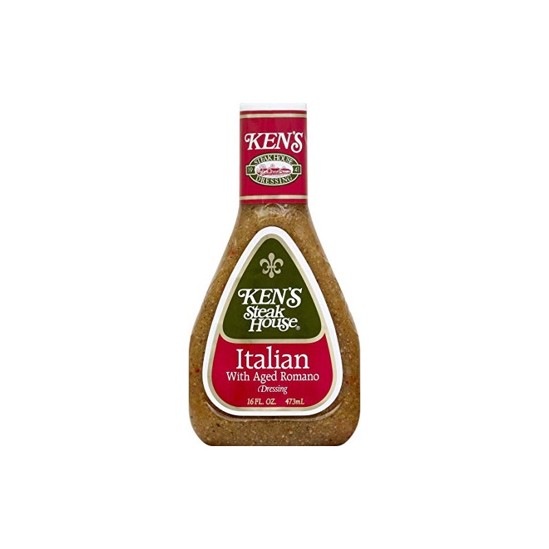 Ken's Steak House Italian Dressing with Aged Romano, 16 oz
