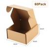 Qilery 60 Pcs Shipping Boxes Small Corrugated Cardboard Box Packaging