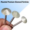 Luo ke 7 Pcs Umbralle Shape Diamond Burr Set, 1/8''