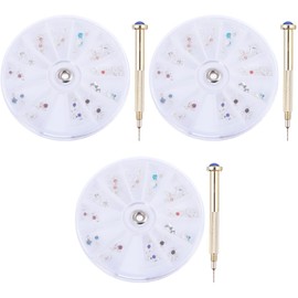 FOMIYES 72pcs Nail Art Charms Nail Piercing Tool Set Dangle Pendants for Easy Diy for Manicurists and