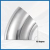 A ABSOPRO 2pcs OD 3 Inch 45 Degree SS304 Stainless