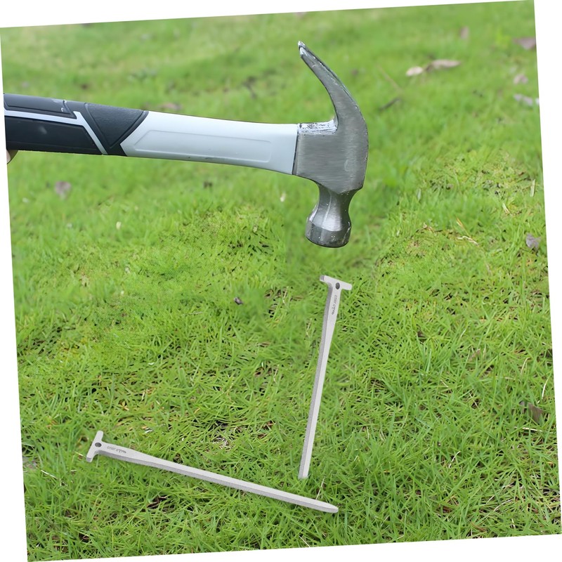 BIUDECO 4 Pack Heavy Duty Tent Stakes Stainless Steel Ground