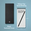 Notsu Reporter's Notebooks 2-Pack | Black Pocket Spiral Reporter Notepads