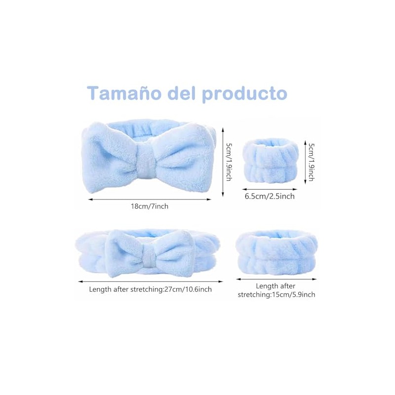 Set de 12 piezas Ostoby: 4 diademas con lazo y