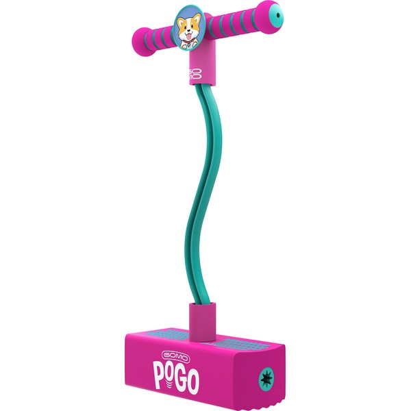 GOMO Pogo Stick for Kids - Toddler Training Foam Pogo Jumper for Kids 2, 3, 4 and 5 Year Old Kids - Ultra Cool Colors for Toddlers (Pink/Teal)
