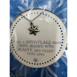 Brighton Silvertone HOLIDAY GREETING CARD SPARKLE SNOWFLAKE Pendant MSRP $48.00