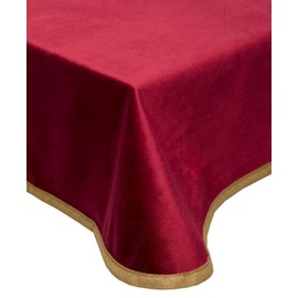 Zukeo Ltd Velvet Bridge Cloth Plain Extra Soft Poker Card Game 44" Tablecloth with Cotton Binding (Burgundy)