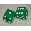 Green Opaque Dice Pair