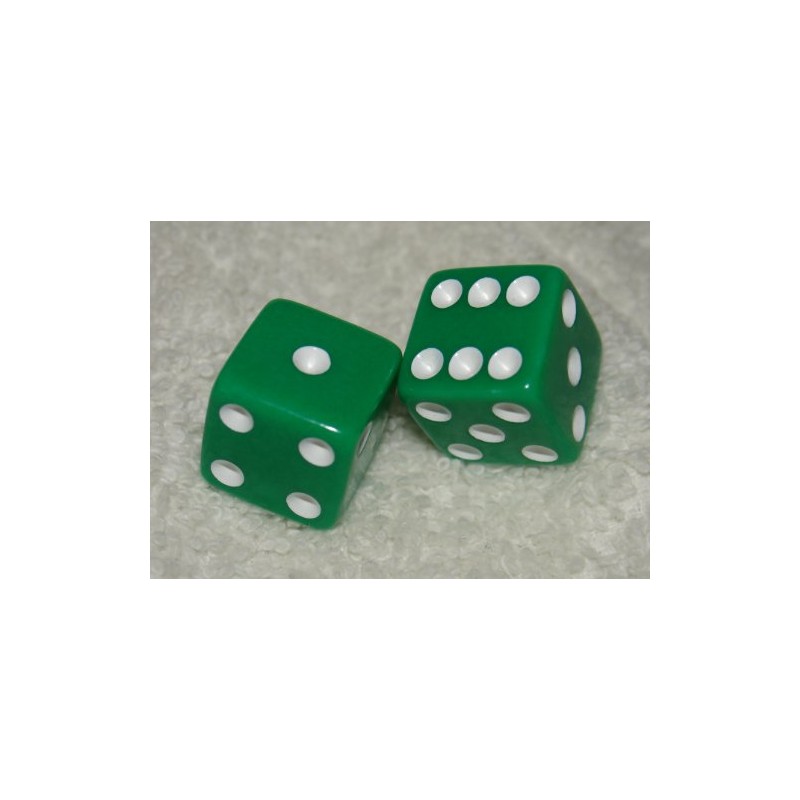 Green Opaque Dice Pair