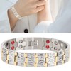 Golden Men Bracelet Fashionable Magnet Hand Chain Stainless Steel Pain