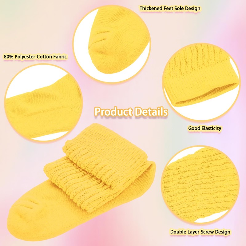 Gvhntk Slouch Socks Women 80s 90s Scrunch Socks Extra Long