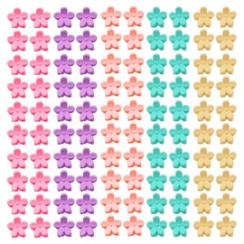 100 Pcs Mini Flower Hair Clips for Girls Baby Hair Clips Colorful Tiny Hair Claw Kids Hair Clips for Infant Fine Hair Accessories for Toddler Girls with Box (5 Colors)