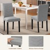 VECELO Upholstered Dining Chairs Set of 2, Fabric Wood Legs