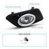 AmeriLite for Nissan 2014-2016 Rogue/X-Trail Black Bezel Replacement Fog Light