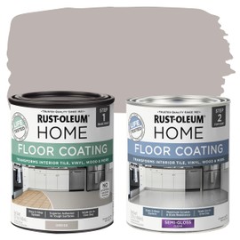 Rust-Oleum 367602 Home Interior Floor Coating Kit, Semi-Gloss Greige