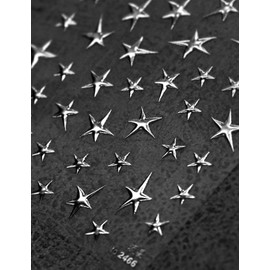 Stars Nail Stickers 5D Embossed – Premium Salon-Quality Nail Charm Accessories, Easy Application & Self-Adhesive Silver Star Decals for DIY Manicure, Nail Art, Press on, Home or Salon Use